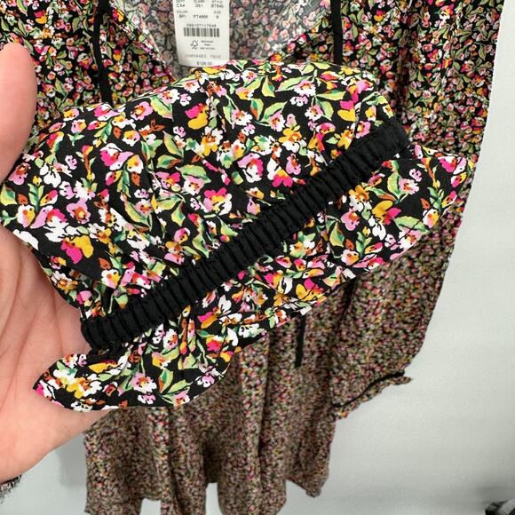 J. CREW NWT BT845 Floral Print Long-sleeve Tie-Neck Dress  // 6 - Picture 8 of 12